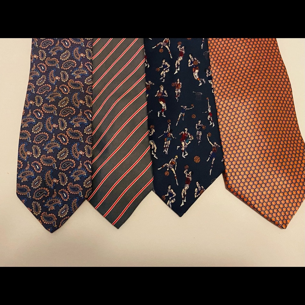 Furstenberg, Columbo, Givenchy, Behar Ties.